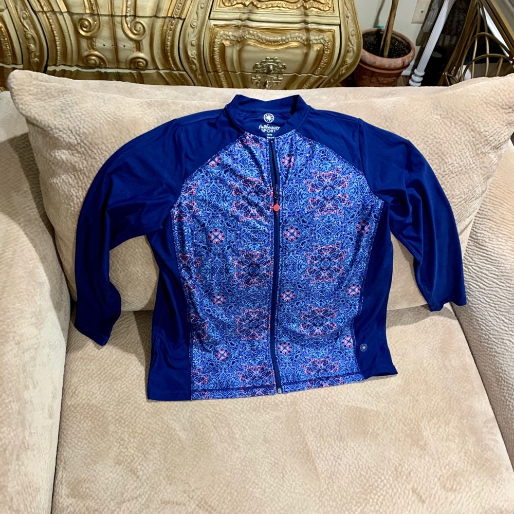 Full Beauty Sport New Zip Front Jogging Jacket